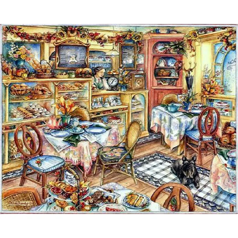 DIY Diamond Painting Cross stitch restaurant Needlework 5d rhinestone art Rhinestone full square Diamond embroidery pattern