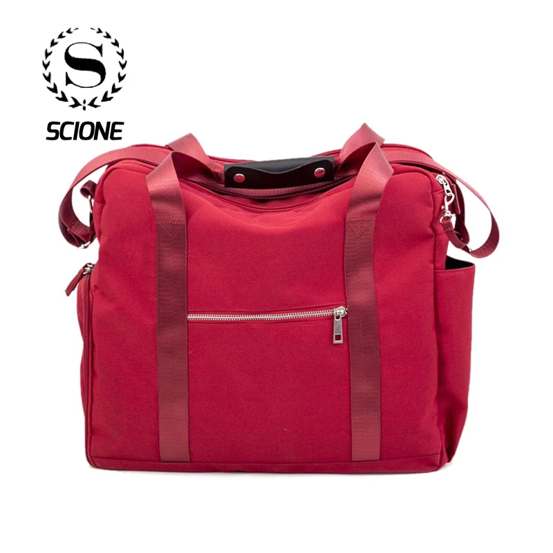 

Scione Unisex Travel Hand Luggage Bags Fashion Solid Cabin Duffel Sports Shoulder Pack Women High Quality Large Shoes Storage