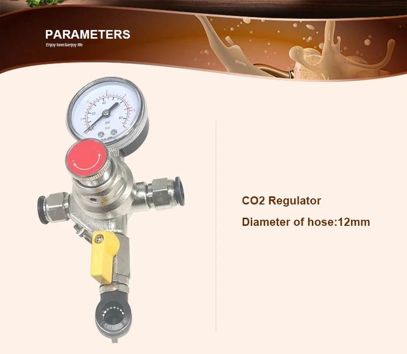 CO2 Регулятор углекислого газа с газовым разъемом металлический для домашнего заваренного пива профессиональный бар пивные аксессуары инструменты