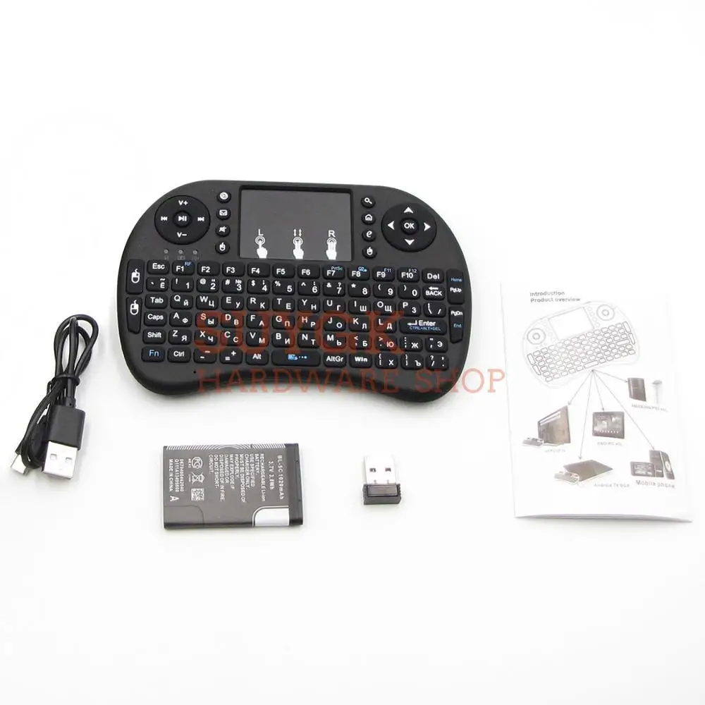 Беспроводная мини клавиатура Raspberry PI 4 Model B 2 4G с сенсорной панелью Воздушная мышь
