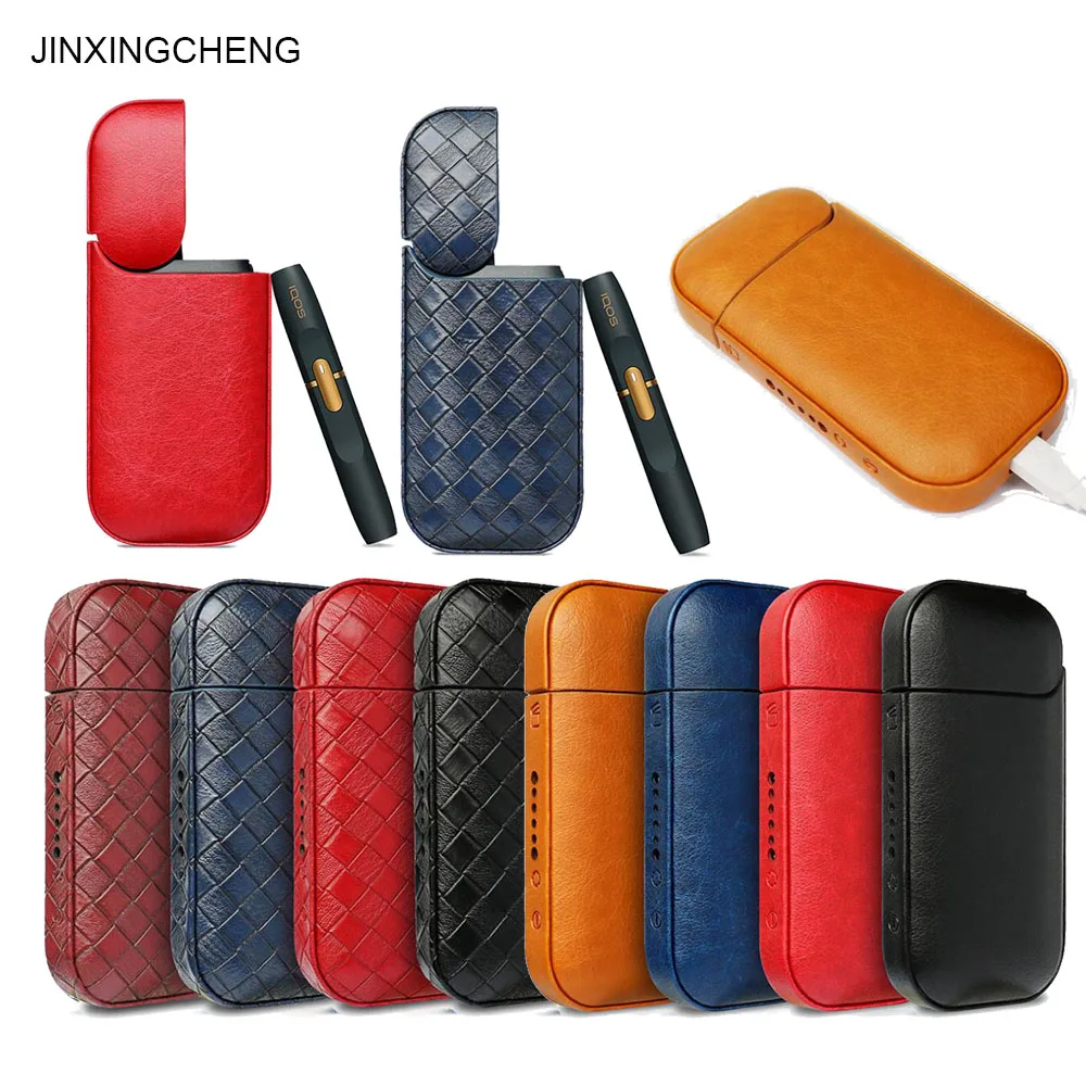 JINXINGCHENG 2 шт много кожаный чехол для iqos 2,4 плюс мешочек с держателем крышка 8 цветов