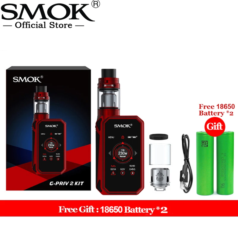 

SMOK G-PRIV 2 Kit 230W G Priv 2 Mod 18650 Battery 4ml TFV8 X-Baby Vaporizer Electronic Cigarette Kit VS GPRIV 2 Luxe X-PRIV Mag