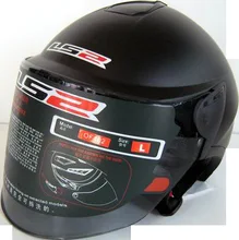 Free shipping Genuine LS2 OF102 motorcycle helmet summer helmet electric cars lined washable scratch lens / Matte Black