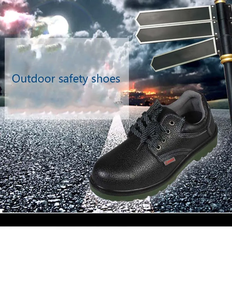 Men's Steel Toe Cap Work Boots Men's Steel Head Puncture Safety Shoes Non-slip Anti-smashing Casual Protective Shoes 35-46