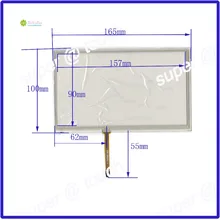 ZhiYuSun 5 шт./лот 165*100 7 дюймов 4 Линс сенсорный экран для gps автомобиля 165 мм* 100 мм Датчик Стекло кабель слева 62 мм