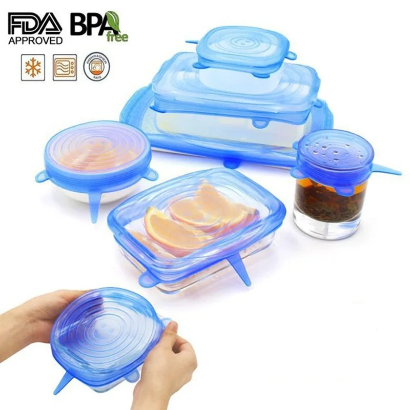 Universel Couvercle D'aspiration En Silicone 2 pièces Facile À Vide Joint Extensible Scellant Bol Peut Casserole Casquettes Couverture Cuisine Ustensiles De Cuisine Accessoires|Ustensiles de cuisine Couvercles|Maison & Animalerie -