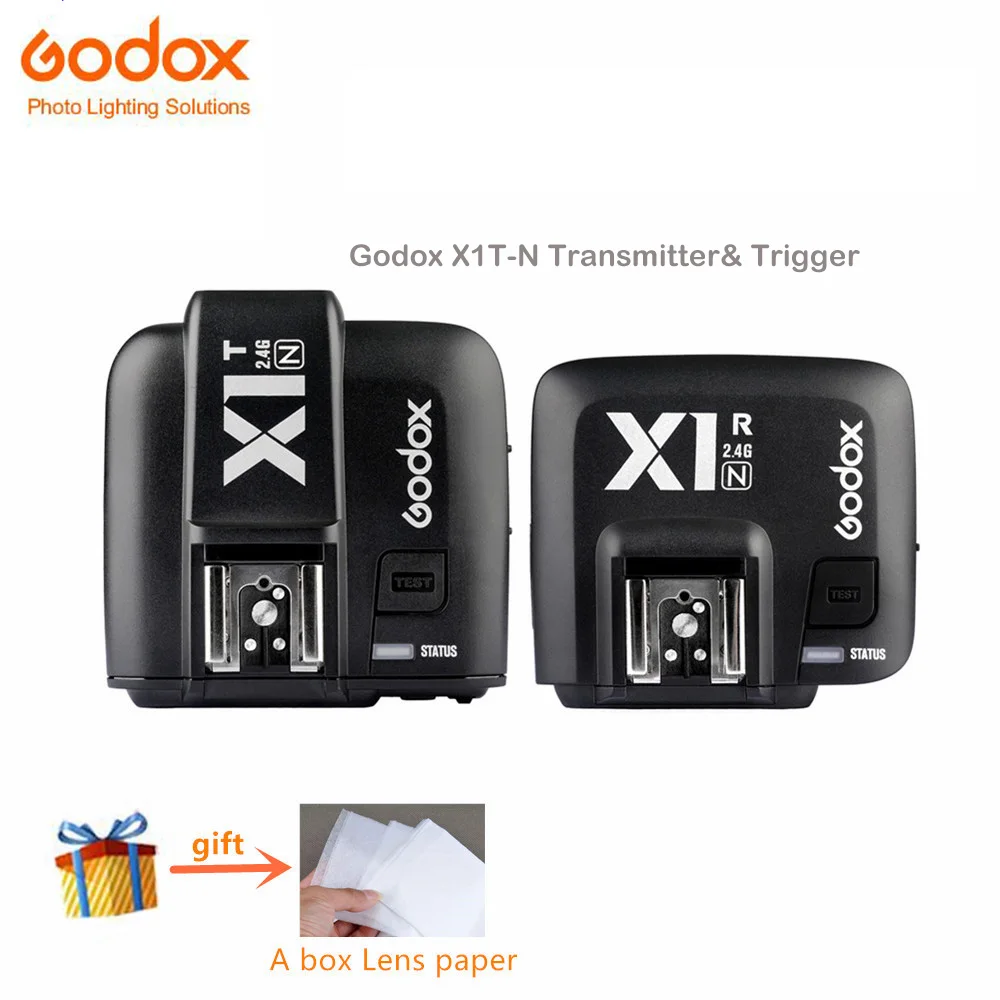 

Godox X1N 2.4GHz i-TTL 2.4 G Wireless Transmitter and Triggers Receiver kit For Nikon D800 D3X D3 D2X D2H D1H D1X
