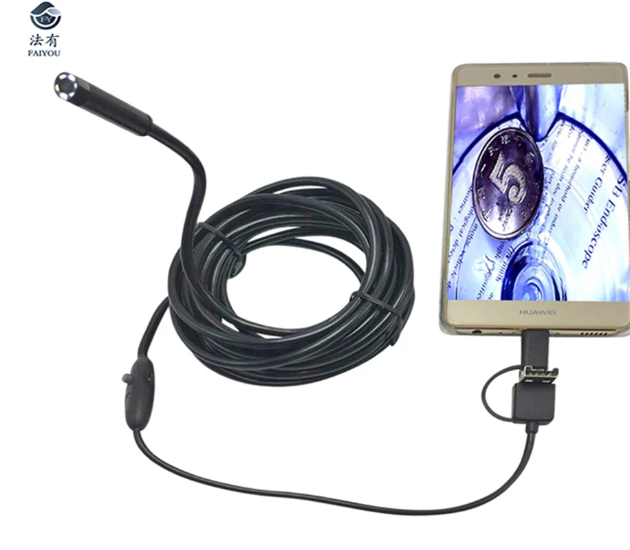 Micro Type-c USB2.0 Endoscope Camera Lens 5.5/7/8 mm Diameter Choices Support OTG Photo Vdieo Record for Smart Phone or Computer Micro Type-c USB2.0 Endoscope Camera Lens 5.5/7/8 mm Diameter Choices Support OTG Photo Vdieo Record for Smart Phone or Computer