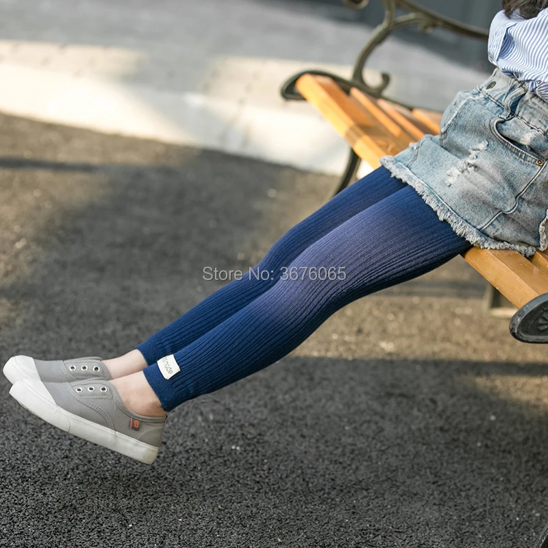 

New child girls cotton pants for baby kids colorful warmer Ankle length leggings spring/autumn vertical stripes girl trousers