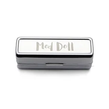 Индивидуальное серебро помада металлический корпус Помада держатель с зеркало плоское основание