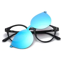 Поляризационные магнитные солнцезащитные очки с клипсой для ночного видения для женщин и мужчин, кошачий глаз, зеркальные очки UV400,, горячие оттенки, oculos de sol feminino