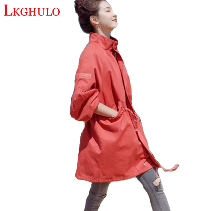 Poche 2018 Manteau Army Longues Green Réglable Manteaux Stand Tranchée A836 Femmes Red Automne Femme hawthorn Cardigan Taille Manches Casual Trench w0nFX