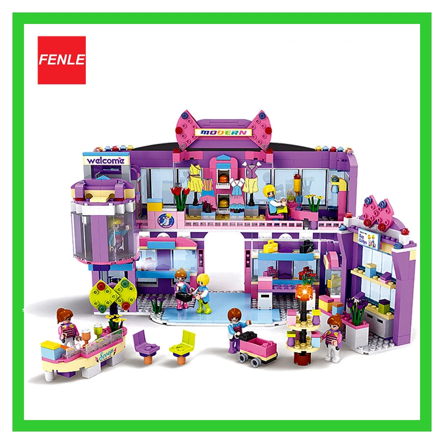 

New Friends series COGO shopping mall 810 pcs Building Block Sets for Girls Educational DIY Bricks Toys