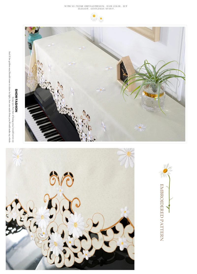 Половина для фортепиано, от пыли крышка с покрытие стула Стиль содержит Романтический Природный Сельский с героями мультфильмов в европейском стиле на шнуровке с защитой от пыли пианино чехлы ткань