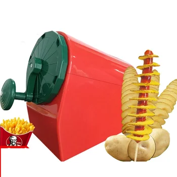 

Manual Semi-Automatic Tower Potato Slicer Machine Commercial Tornado Carrot Cutter Slicer French Chips Slicer Machine High Quali