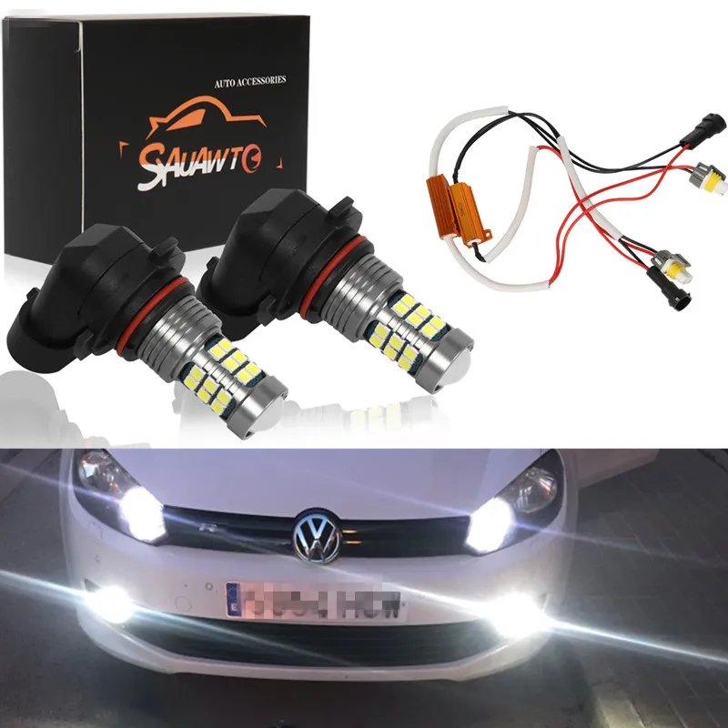 2X H11 H8 9006 HB4 LED Fog Light Bulb Auto Car Driving Lamp Bulbs For VW