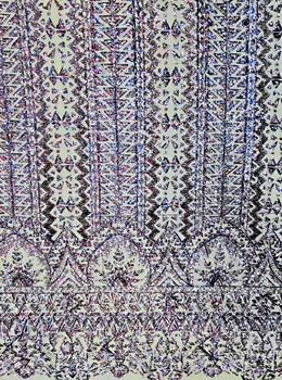 

5yd/lot ZH-11226 good quality embroiry french lace fabric with sequins for party dress