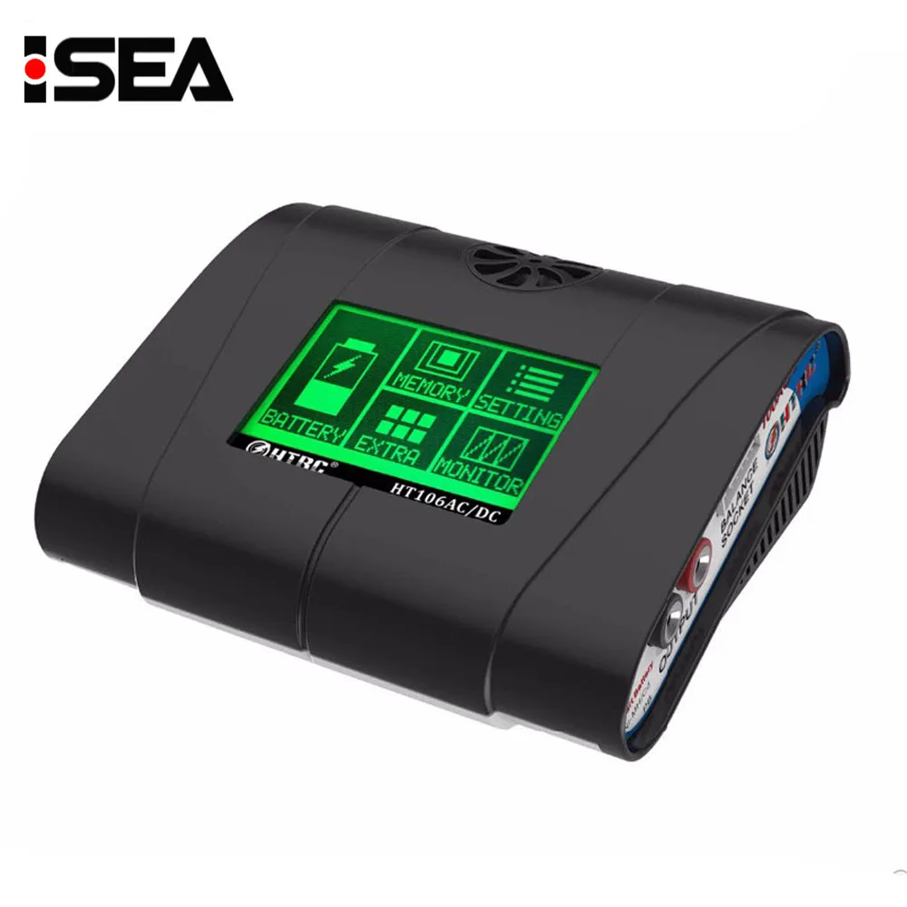 

HTRC HT106 AC/DC 100W 10A RC 3.2" Touch Screen Battery Balance Charger/Discharger For Lilon/LiPo/LiFe/LiHV Battery Charging