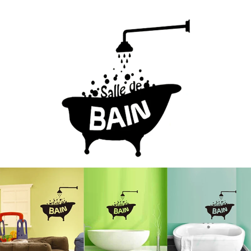 Bathtub Sticker Removable Waterproof Wall Sticker Door Sticker Home Decoration Living Room