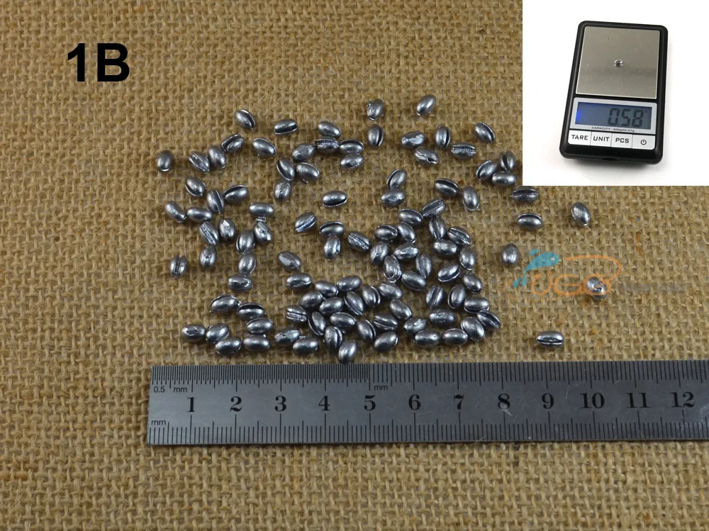 100 шт. от 1B до 7B Премиум сплит-дробь свинцовый рыболовный грузик вес комбо с коробкой для опций рыболовные аксессуары для ловли карпа [PZ001]