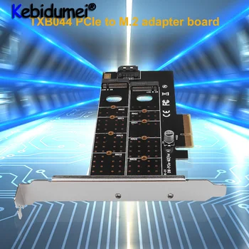 

Portable M.2 NVMe SSD NGFF TO PCIE X4 Adapter M Key B Key Dual Interface Card Suppor PCI Express 3.0 X4 2230-22110 All Size M.2