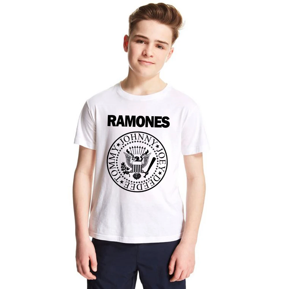 

Fashion Ramones Band Kids T Shirt Boys Girls Short Sleeve T-shirts Rock Punk Children T-Shirts Toddler Baby Summer Tops Tees