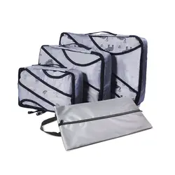 Лучший набор квадратных упаковочных пакетов, багажные Органайзеры для путешествий, чемодан, аксессуары для путешествий (серый) (зеленый)