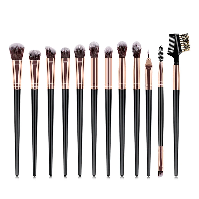 

Anmor New Make Up Brushes 12 PCS Professional Blending Eyeshadow Eyebrow Brush For Makeup Beauty Set Foundation Blending Cleane