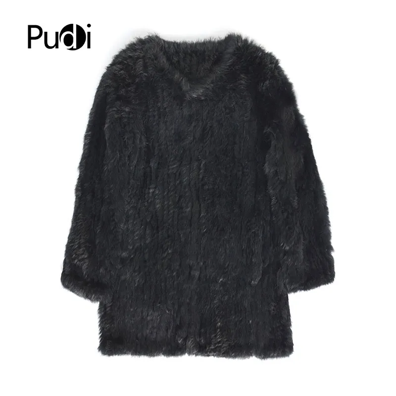 

Pudi CT848 womens rabbit fur coat casual brand new autumn winter knitted coat