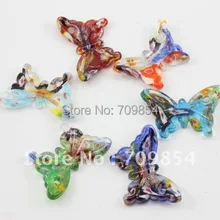 3D красивые 34*53 мм Мурано Стекло lampwork кулон ювелирных Разноцветные/# DW