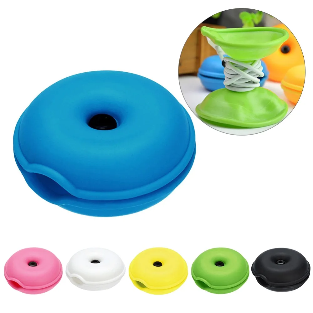Round Smart Cable Organizer Wrap Wire Winder Earphone Headphone Holder Colorful 