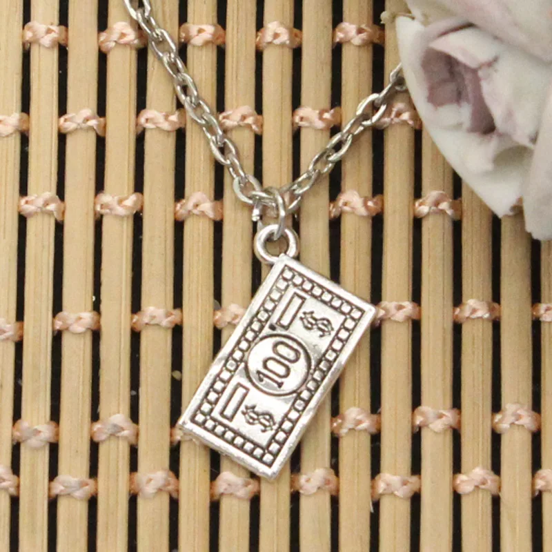 

new fashion 100 dollars money Pendants round cross chain short long Mens Womens DIY silver necklace Jewelry Gift