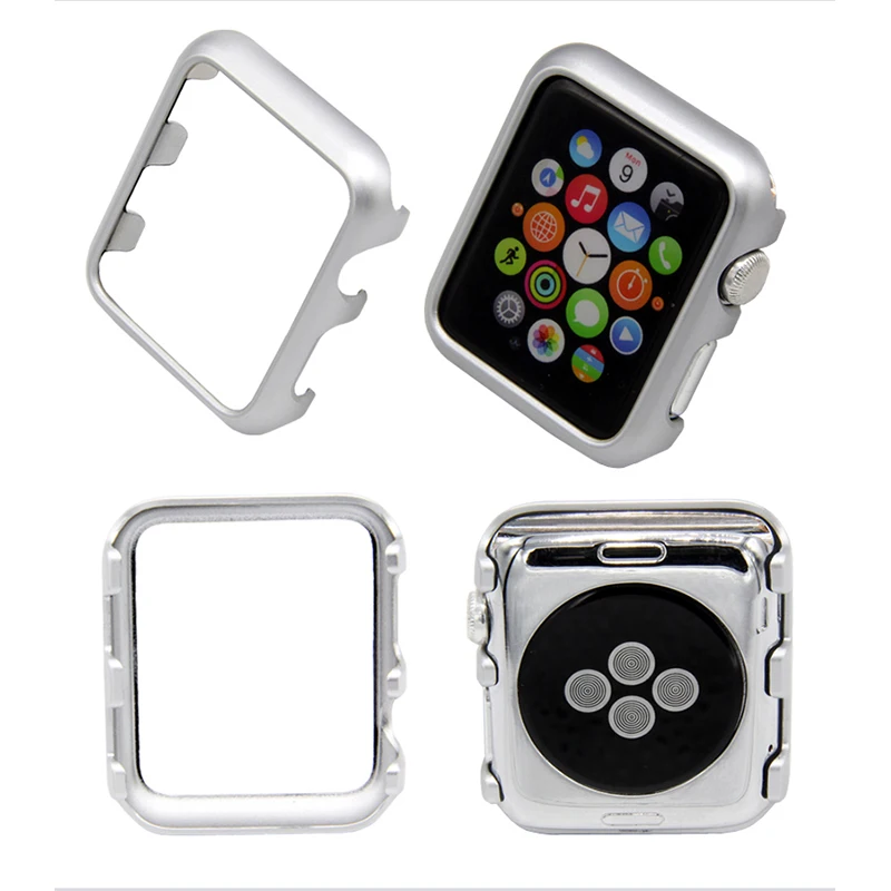 Жесткий чехол для Apple Watch Series 3 2 1 42 мм 38 мм розовый Золотой корпус часов для Iwatch защитное Плакирование оболочки