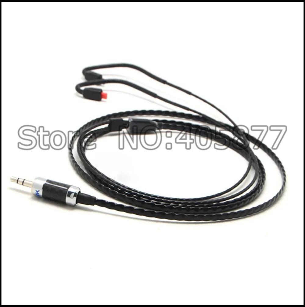 120cm black silver plated 8cores audio headphone cable for audiotechnica im50 im70 im01 im02 im03