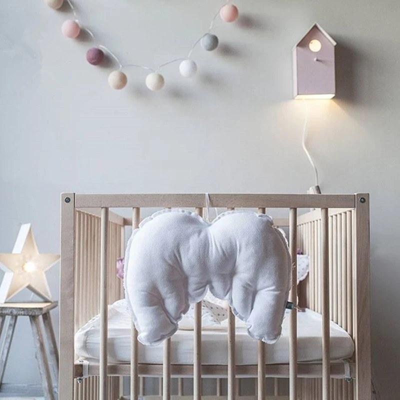 Baby Angel Wings Pillow Dolls Children Back Crib Toys Cute Baby Angel Wings Pillow Dolls Children Back Crib Toys Cute Tent Hanging Nursery Home Decoration Photography Props In Stuffed Plush Animals From