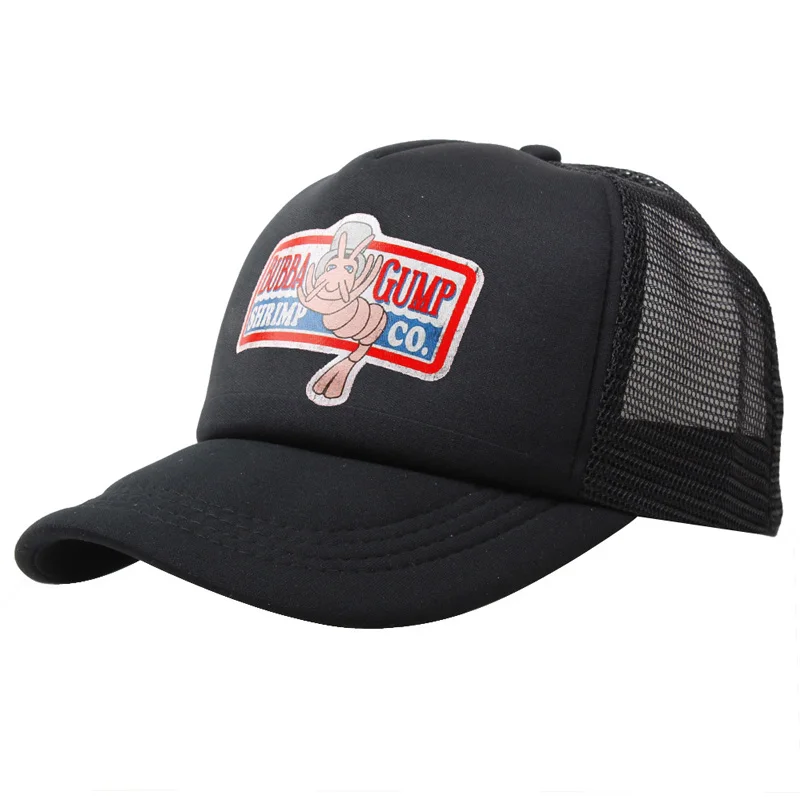 Glaedwine модная бейсбольная кепка BUBBA GUMP SHRIMP CO Truck dad hat для мужчин и женщин летняя кепка, бейсболка Forest Gump - Цвет: Черный