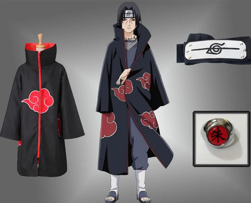 Buy Halloween Anime NARUTO Uchiha Itachi Cosplay Costume Akatsuki Ninja 