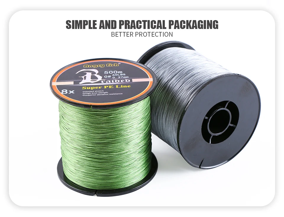 500 Meters 8X Braided Fishing Line 8 Colors Super Strong PE Line