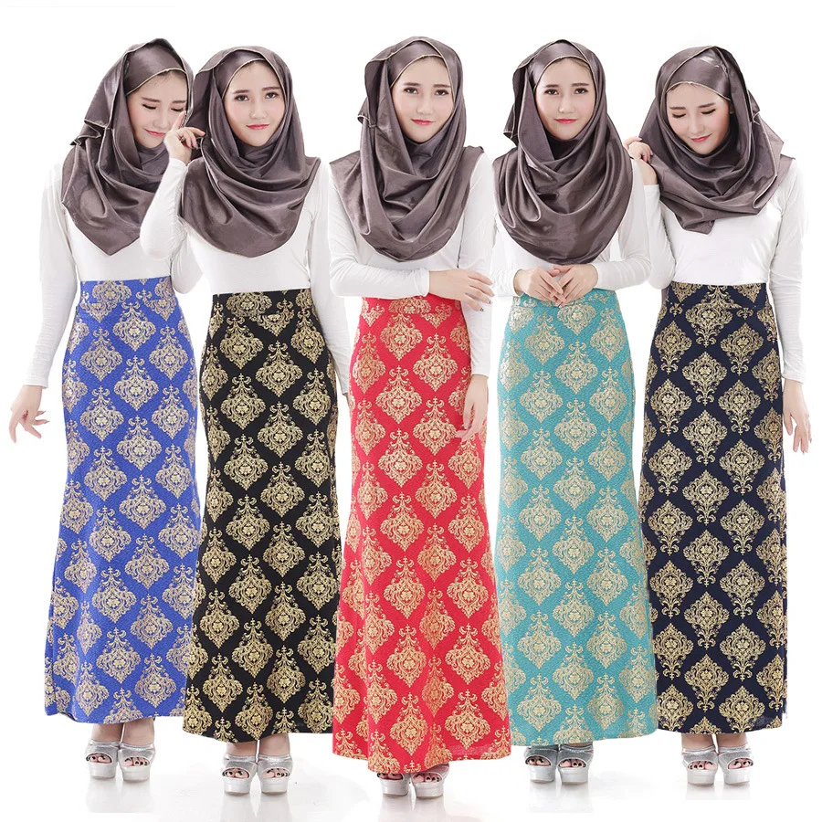 Hot New Fashion Muslim Dresses long skirt folk style Hui women's Middle