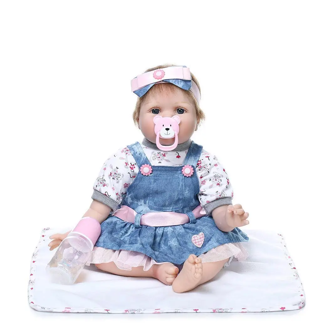 

Kids Soft Silicone Realistic With Clothes Opened Eyes Reborn Baby Collectibles, Gift, Playmate 2-4Years Doll