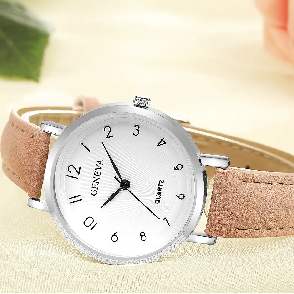 Montres женские часы Geneva часы маленькие тонкие кожаные Кварцевые аналоговые наручные часы женские часы-браслет горячая Распродажа relogio feminino