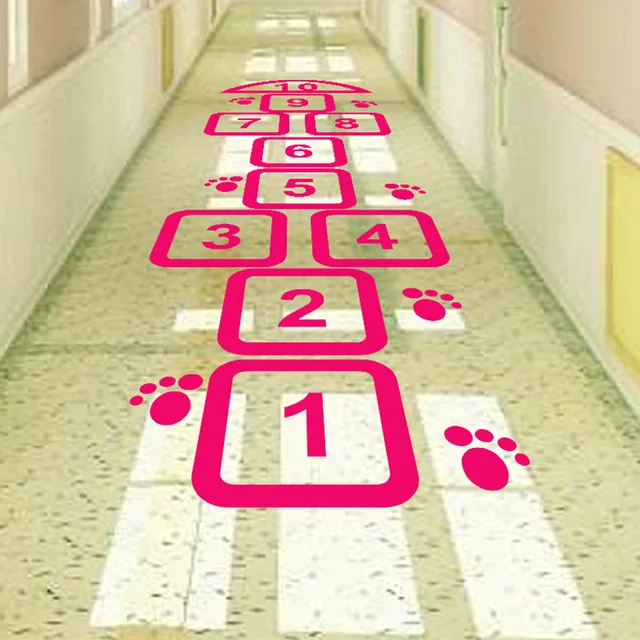 Hopscotch waterproof floor stickers children's amusement park activity