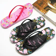 Женские шлепанцы; пляжные Летние вьетнамки; Повседневная Уличная обувь; сандалии EVA; пляжная обувь; женские домашние тапочки с цветочным рисунком