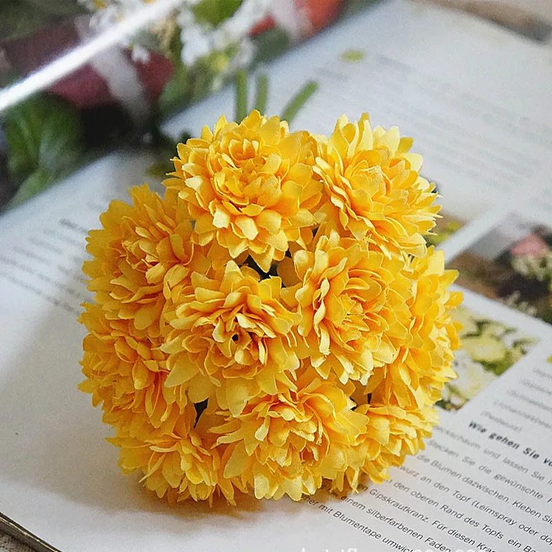 

10pcs/lot artificial plastic flowers Mother's Day christmas decor for vases home wedding silk daisy fake Multi-layer Carnations