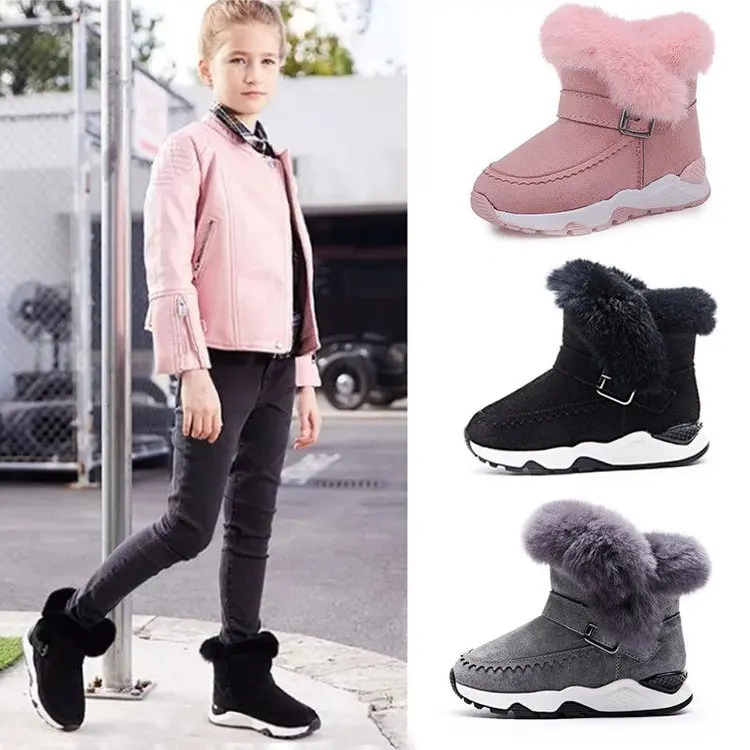 Tanie 2019 zima buty zimowe dla dzieci chłopcy dziewczyny antypoślizgowe dla dzieci w szkole aktywności na świeżym powietrzu alpinizm narciarstwo buty ocieplane Size26 36