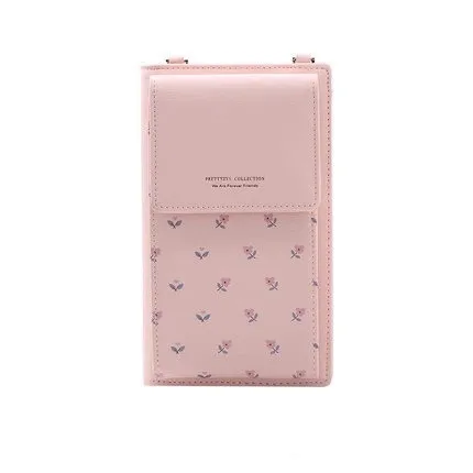 Универсальный многофункциональный Женский кошелек из искусственной кожи, чехол для телефона для iPhone, samsung, Xiaomi, huawei, слот для кредитных карт, сумка через плечо - Цвет: Hua-2