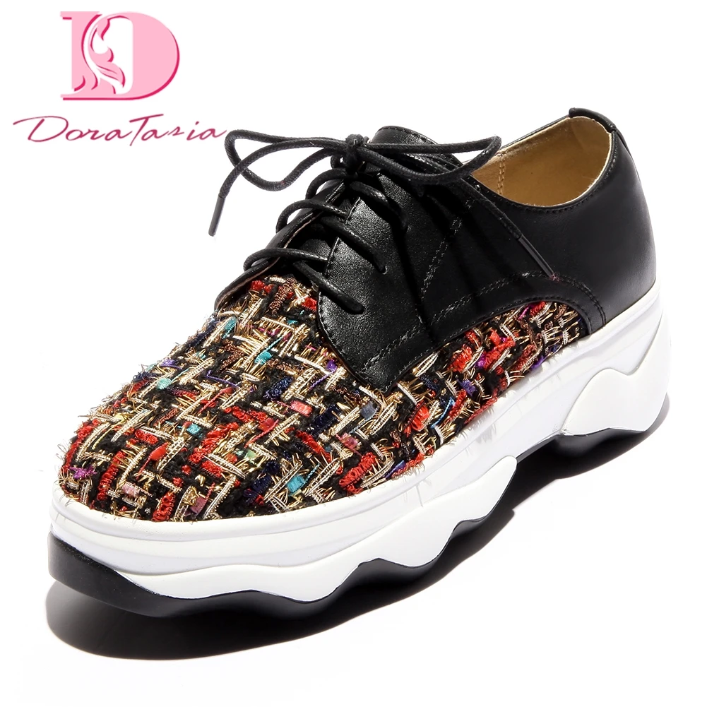 

Doratasia Brand new Large Size 32-43 shoelaces women Boots Woman Shoes Fashion Hot Sale Flats Wholesale sneakers Shoes Woman