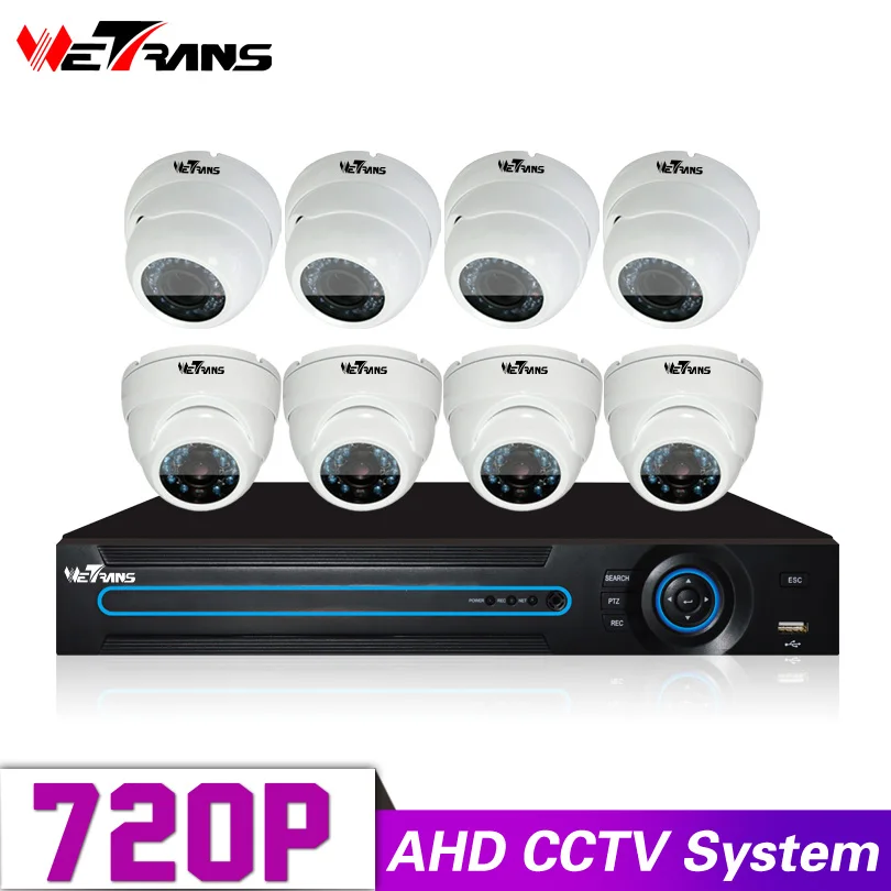 

Surveillance Kit DIY P2P DVR 8CH 720P HD IR LED 20m Night Vision Indoor Camera Dome CCTV Security Camera System 8pcs
