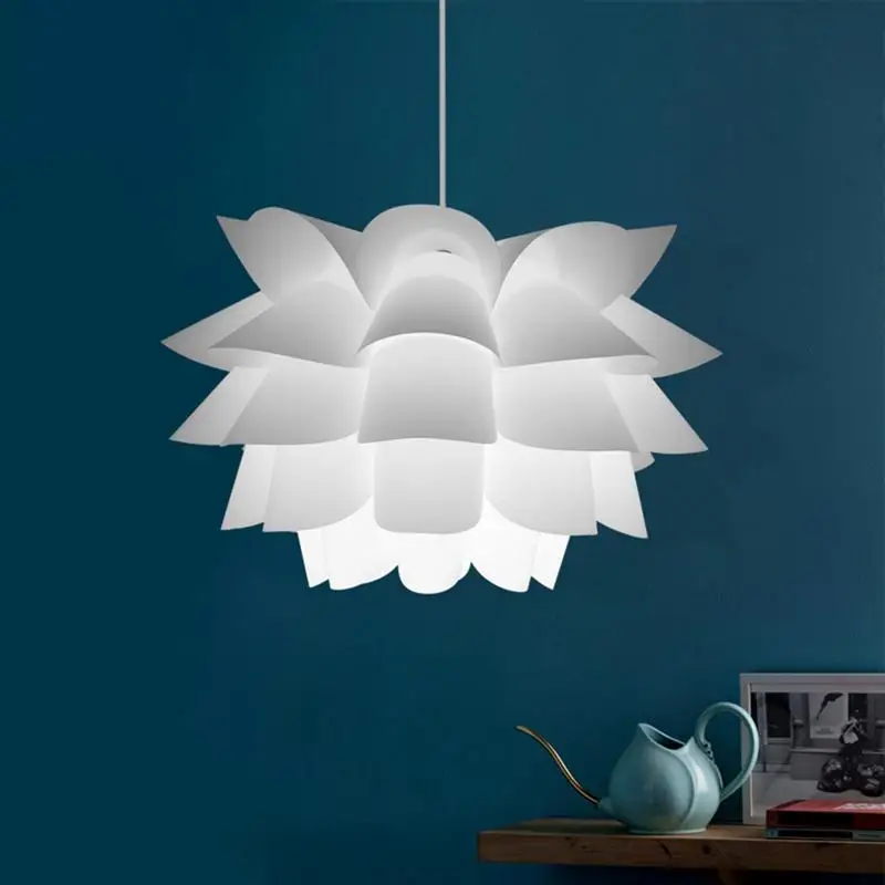 Assembly Lotus Pendant Light Lampshade Diy Puzzle Lights Modern