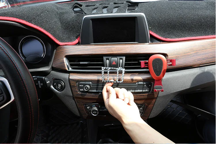 Real Carbon Fiber Car Center Console Air Conditioning Vent Outlet Frame Trim For BMW X1 F48 2016-2019 Auto Accessories | Автомобили и